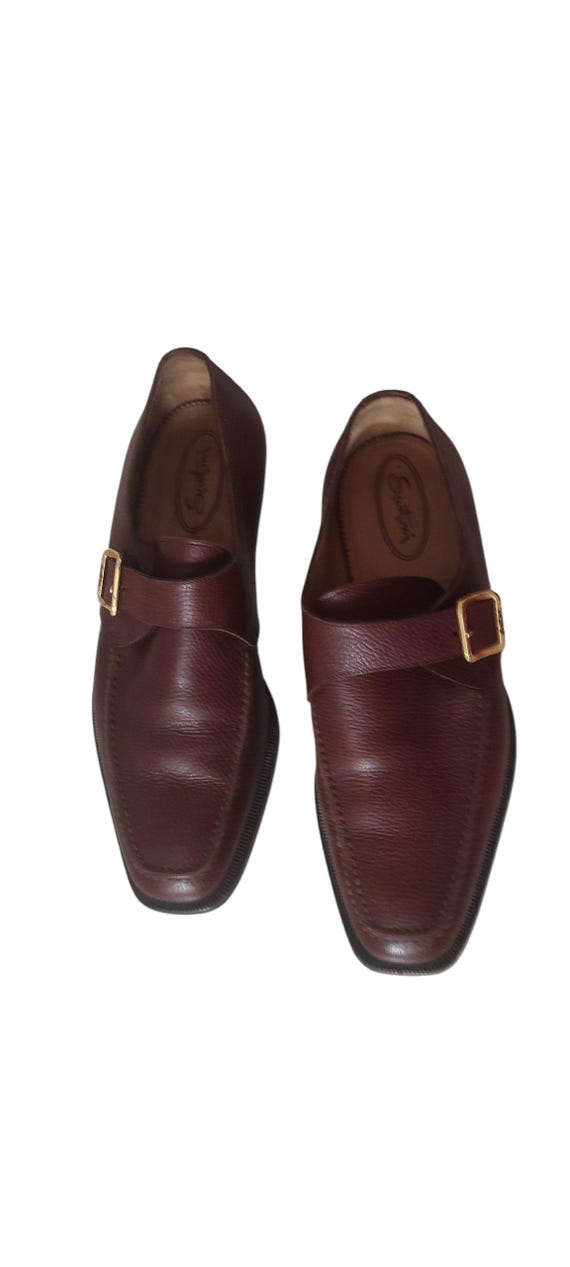 Vintage Santoni Strap Brown Leather Slip on Dress Shoes Brown Made in Italy  Size UK 7 1/2 USA 8.5 - Etsy Israel