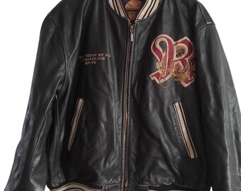 Vintage Redskins Dragon Teddy by RDS Varsity Leather Dragon