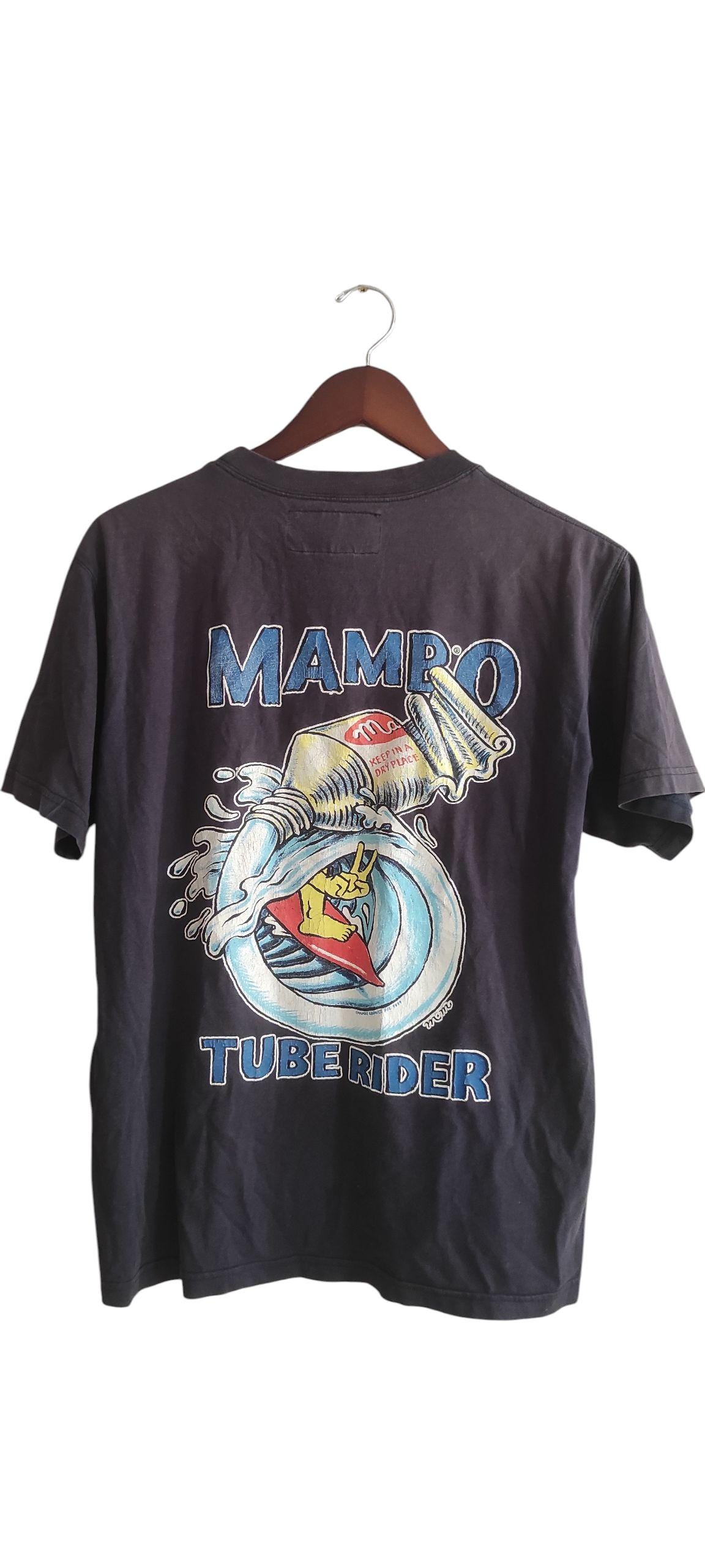 MAMBO Tシャツ ネイビー90s mambo マンボtシャツ サーフ　旧タグ MAMBO Tシャツ ネイビー90s mambo マンボtシャツ サーフ 旧タグ 90's