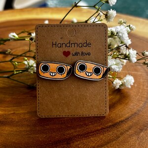 Shelly Dandys world Hand painted stud earrings! border