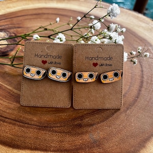 Shelly Dandys world Hand painted stud earrings! image 3