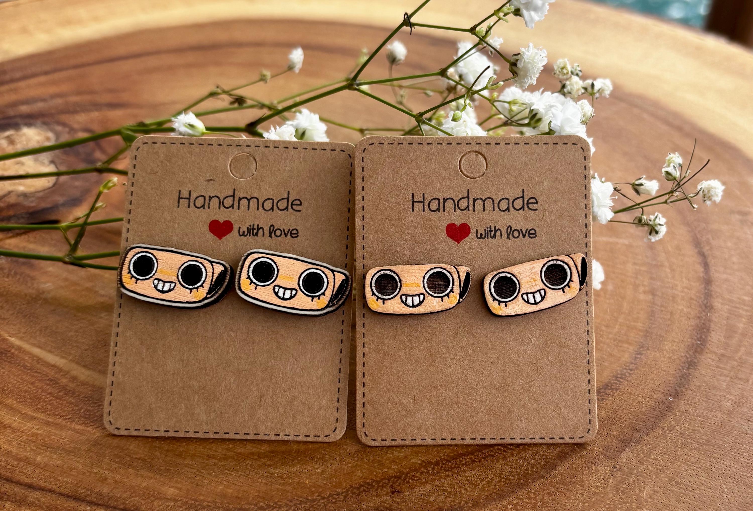 Shelly Dandys World Hand Painted Stud Earrings! - Etsy