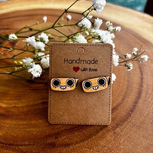 Shelly Dandys world Hand painted stud earrings! borderless