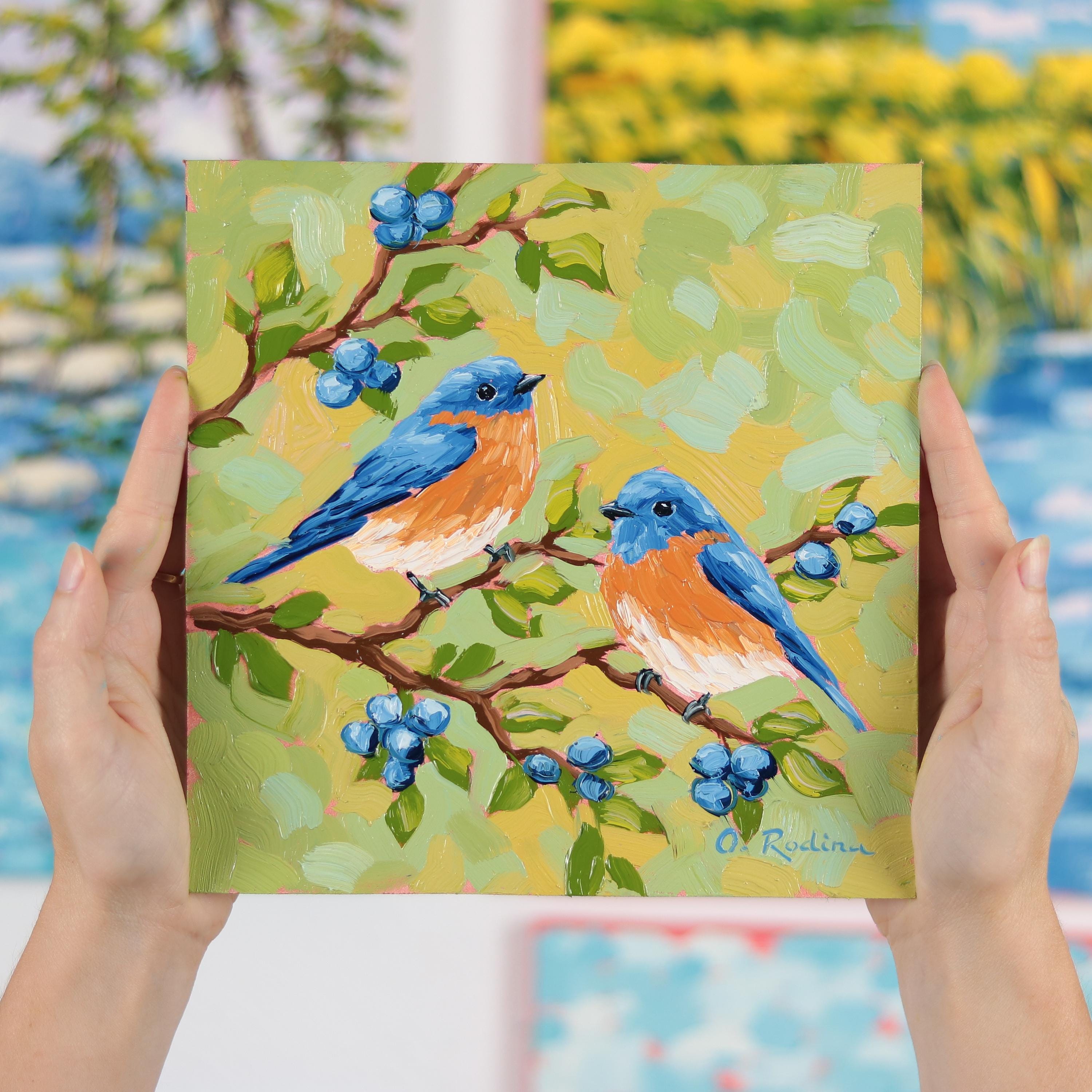 Bluebird Painting Original - Etsy