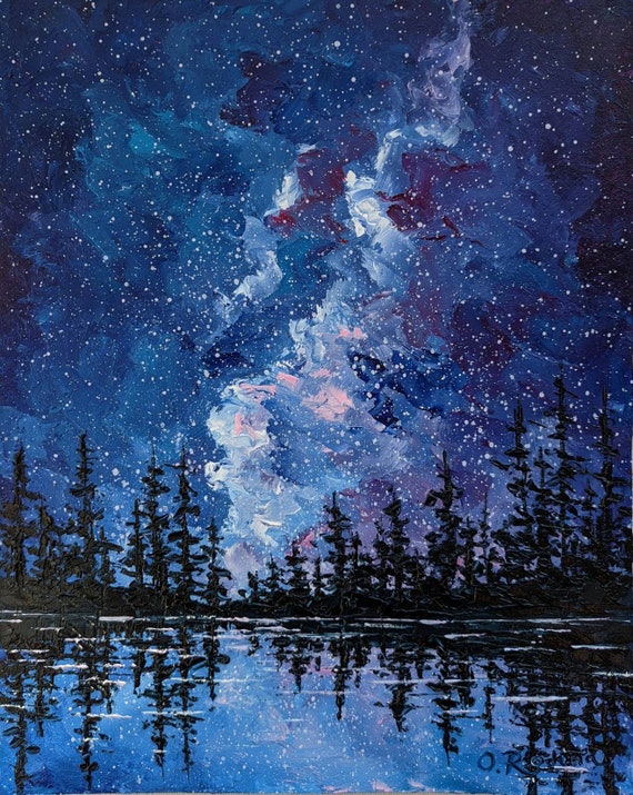 Night Sky Oil Painting