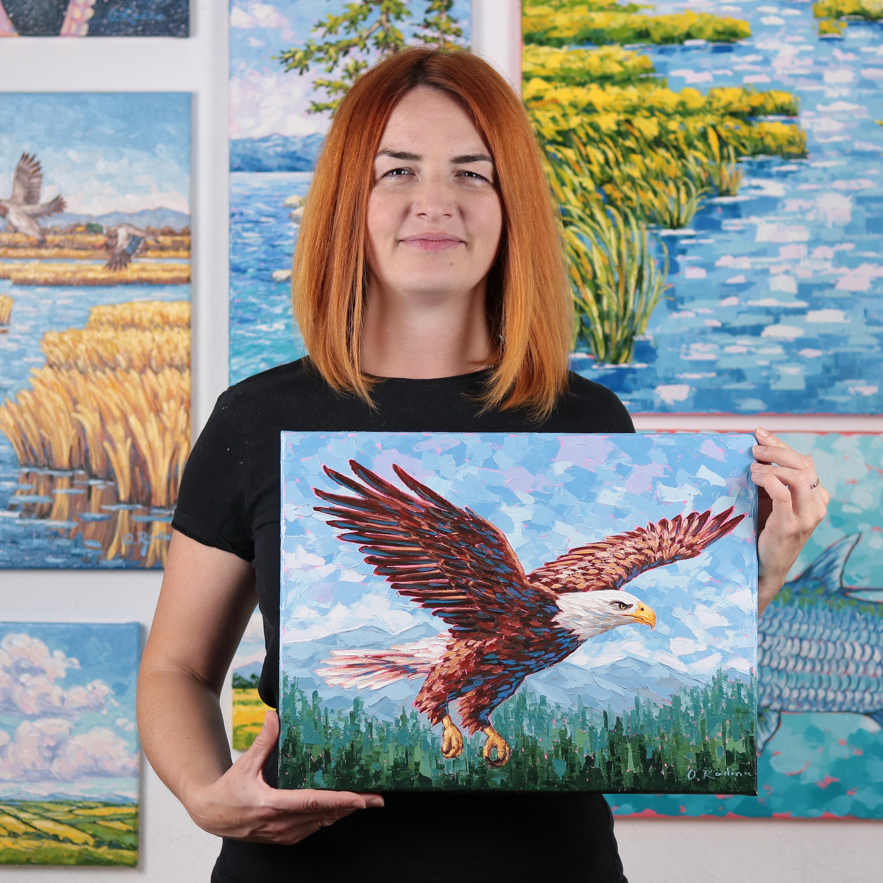 Original Bald Eagle Oil Painting on Canvas: 12x16" Bird Wall Art - Etsy