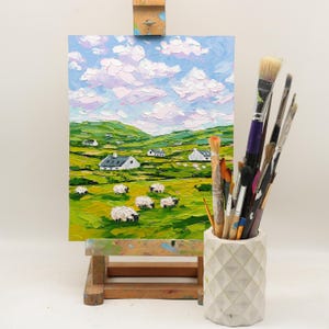 Ireland Oil Painting Irish Countryside Original Art Abstract Landscape ...