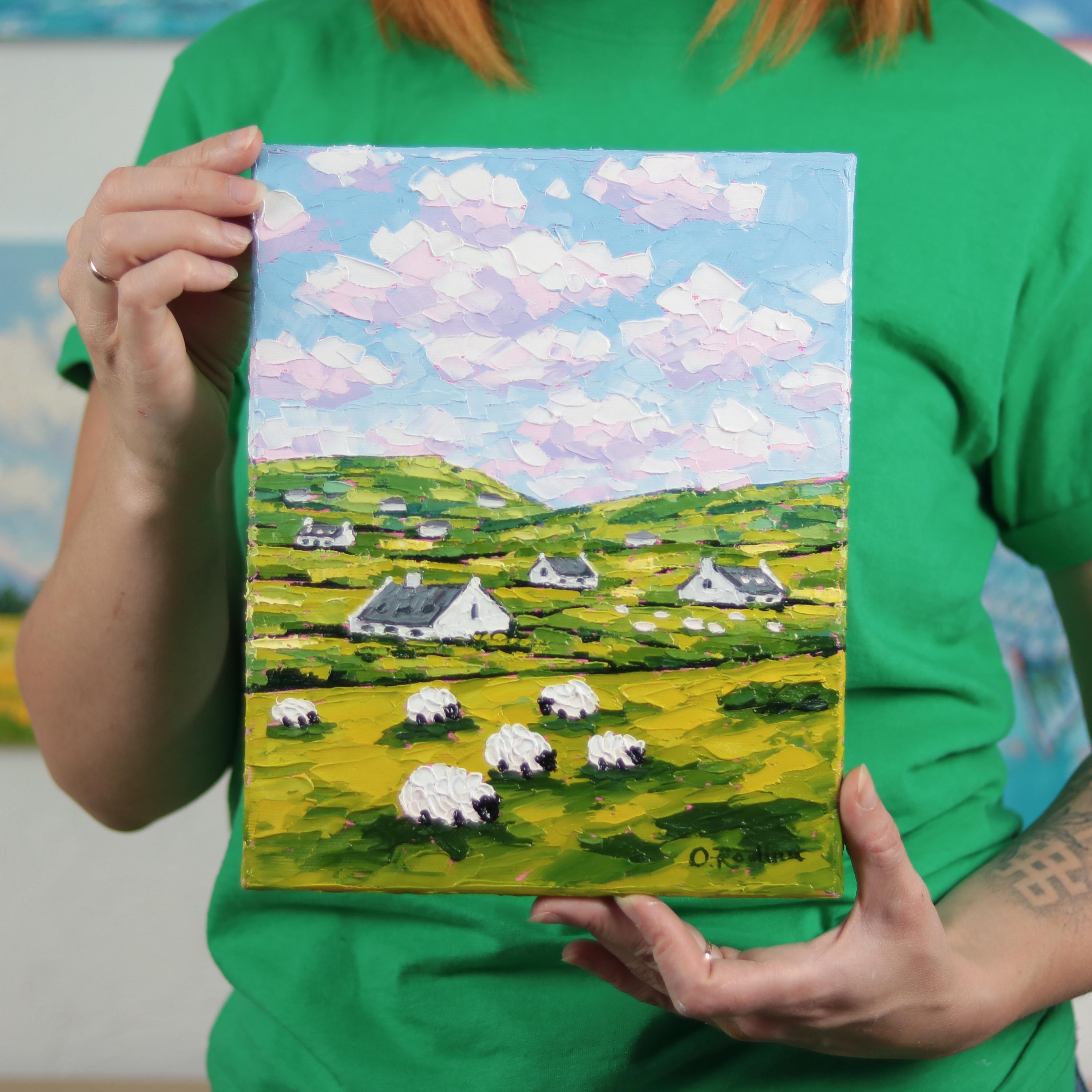Ireland Oil Painting Irish Countryside Original Art Abstract Landscape ...