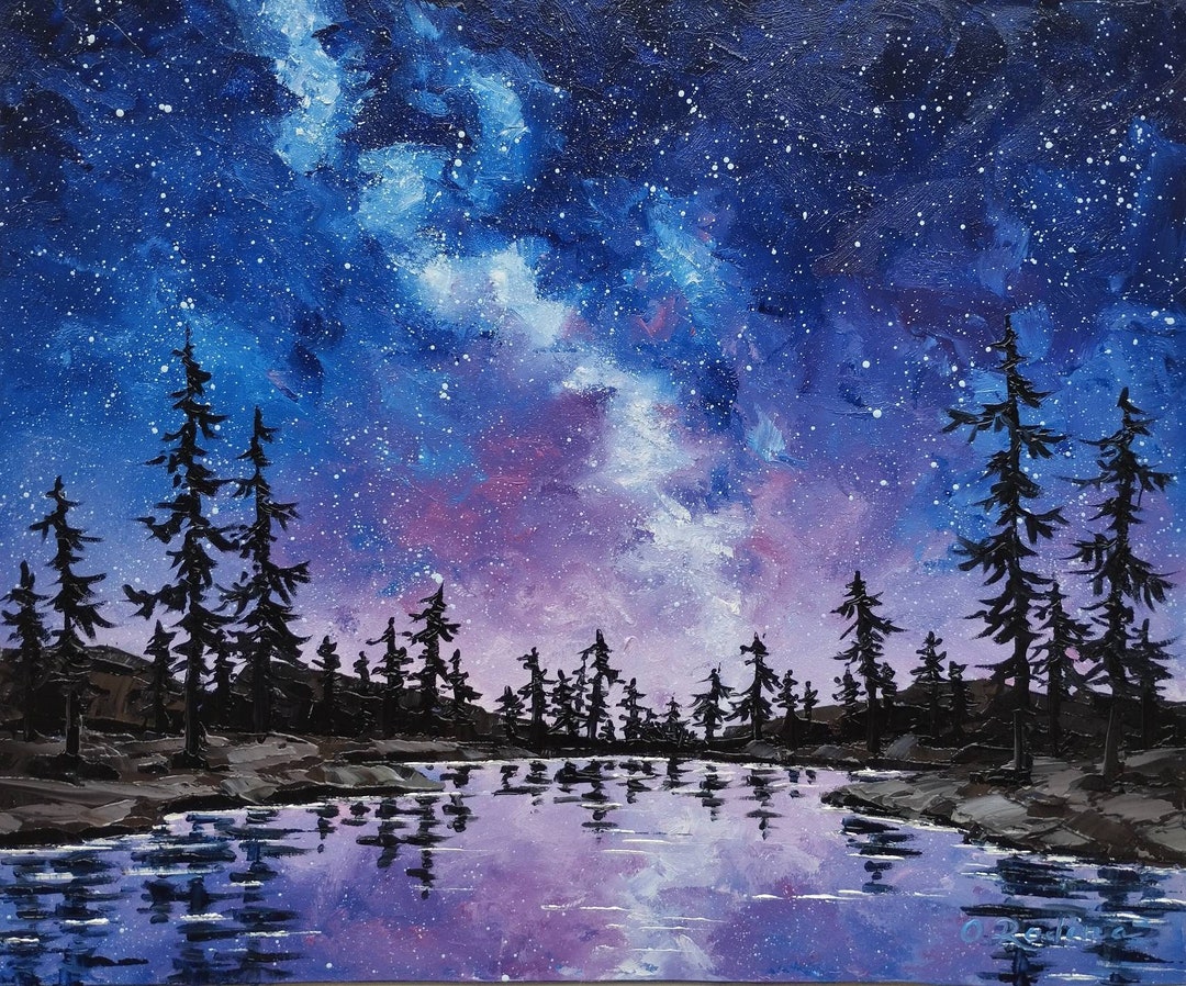 Paintings of night sky deals