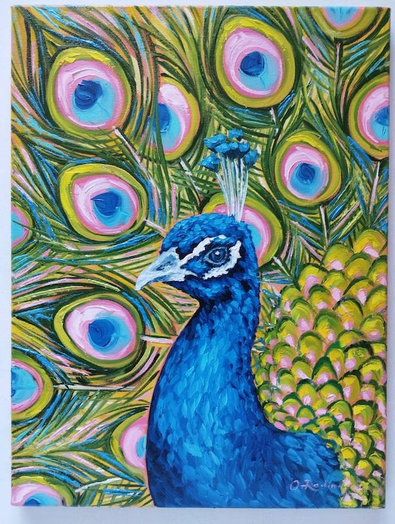 Chinese Peacock Canvas Oil Painting for Wall Decor - China Home Decoration  and Canvas Oil Painting price
