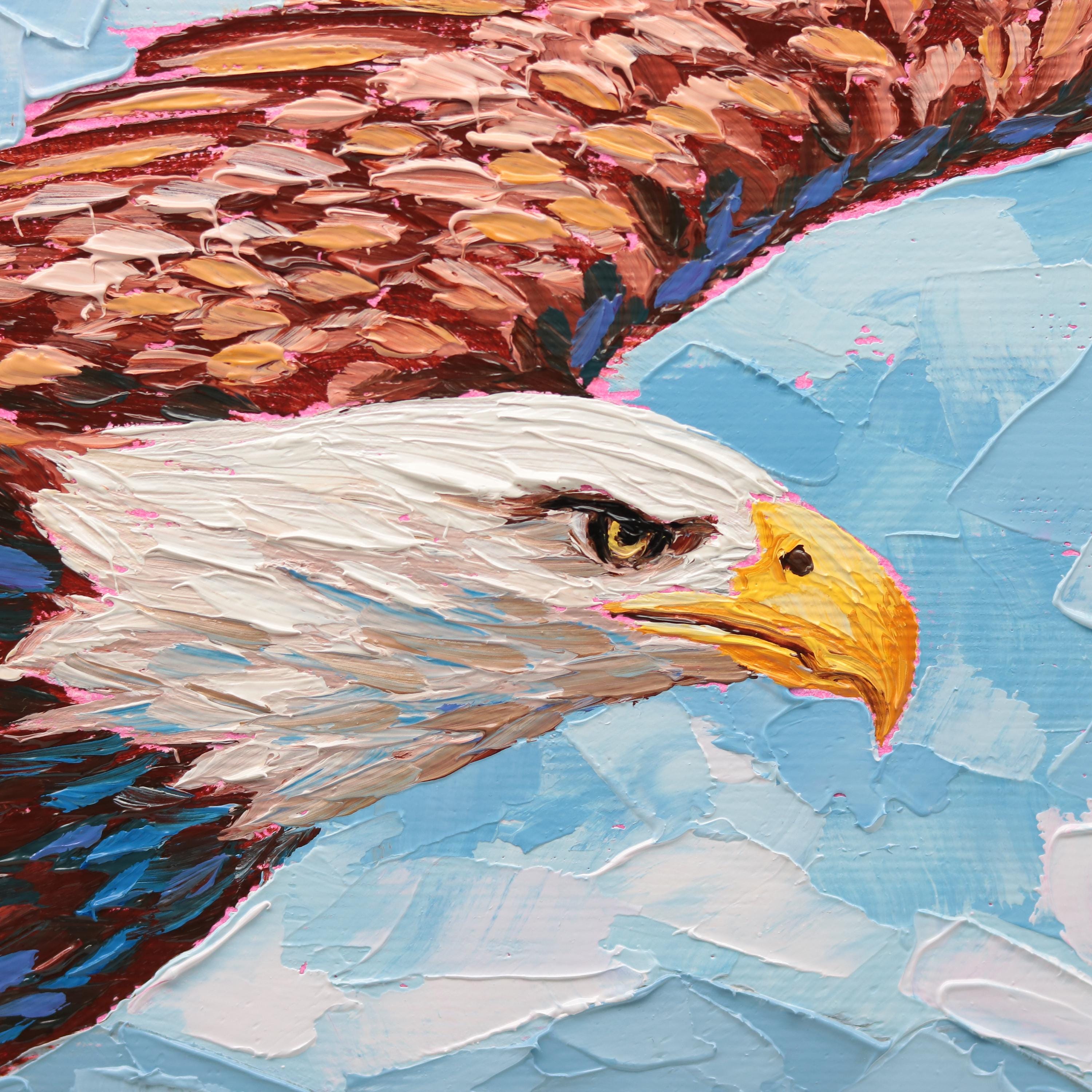 Original Bald Eagle Oil Painting on Canvas: 12x16" Bird Wall Art - Etsy
