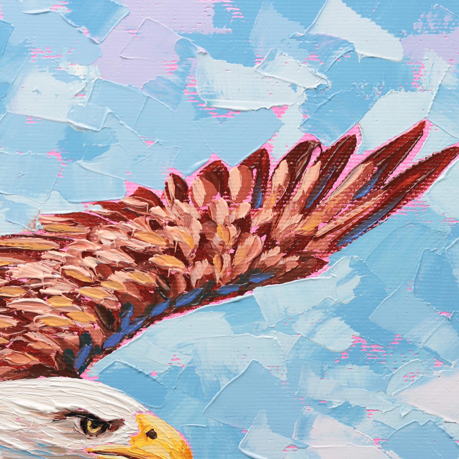 Original Bald Eagle Oil Painting on Canvas: 12x16" Bird Wall Art - Etsy