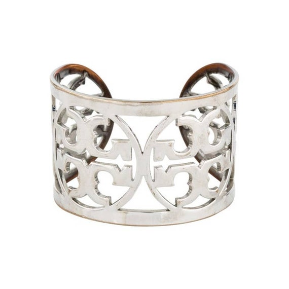 Tory Burch Reva Cut-out Logo Cuff Silver NWT - Etsy Finland Tory Burch Reva Cut-out Logo Cuff Silver NWT - Etsy Finland