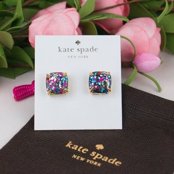 Buy Kate Spade New York Glitter Square Stud Earrings Multicolor Online in  India - Etsy