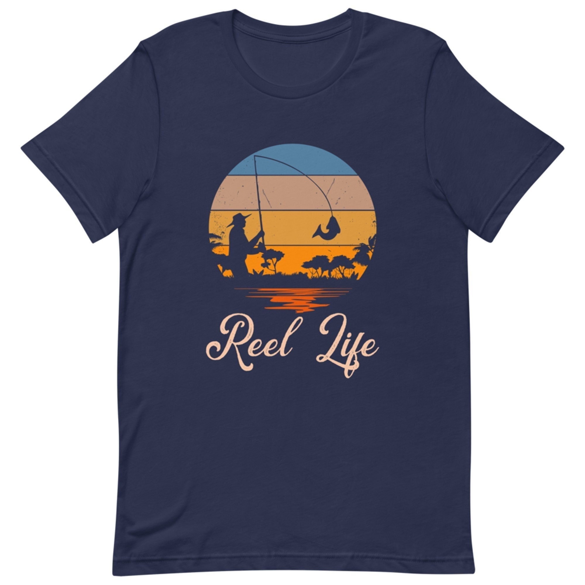 Reel Life, Funny Mens Fishing Shirt, Dad Fishing Gift, Fishing Dad Shirt,  Fisherman Gifts,fishing Graphic Tee 