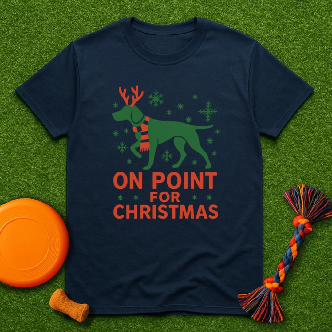 On Point for Christmas GSP T-shirt, German Shorthaired Pointer Shirt ...