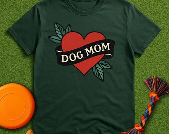 Maglietta GSP "Dog Mom", regalo per gli amanti dei cani da caccia tedeschi a pelo corto, maglietta per gli amanti degli animali, maglietta per mamme di pointer, maglietta con grafica stile tatuaggio per cani