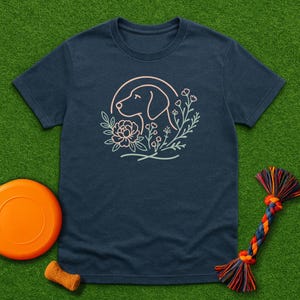 Dog Lover Floral T-Shirt, German Shorthaired Pointer T-Shirt, Gift for dog lover, GSP Mom Shirt, Pointer Mama T-Shirt