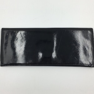 Sophisticated Women&#39;s 80&#39;s Vintage Evening Bag | Black Patent Leather Clutch | Timeless Gift for Her