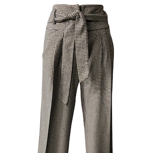 Women&#39;s dress pants by Playlife | straight wide-legged, wool blend trousers | Size EU 38