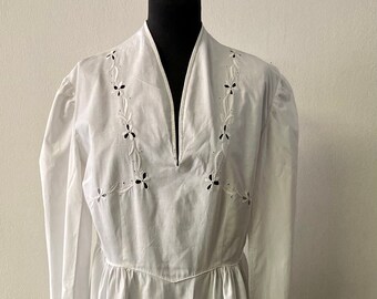 Vintage Charm meets Modern Style | Women's Long Cotton Dress | Perfect for Summer | Size L