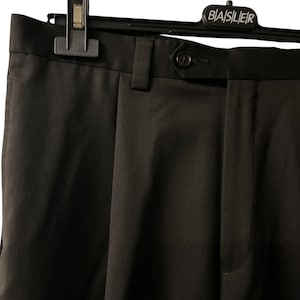 Men's Vintage 80s tuxedo trousers by Calvin Klein | Wool pants with side embellishment | Size 34R