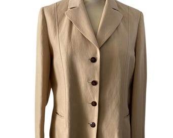 Women's 90s Vintage blazer | Italian-made linen blazer perfect for warmer weather | Size EU 42