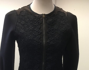 Showcase Your Style with this Alberta Ferretti Tailored Coat | Women's Designer Wool Coat with Embellishments | Size S