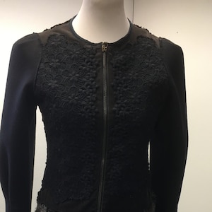 Showcase Your Style with this Alberta Ferretti Tailored Coat | Women&#39;s Designer Wool Coat with Embellishments | Size S