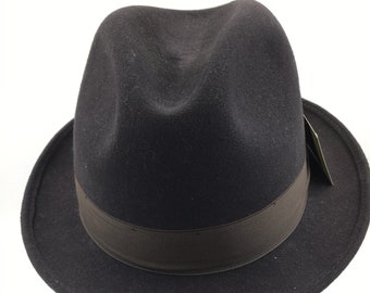 Vintage 60's Men's Trilby Hat | Classic Fedora Style in Wool Felt | Size 54