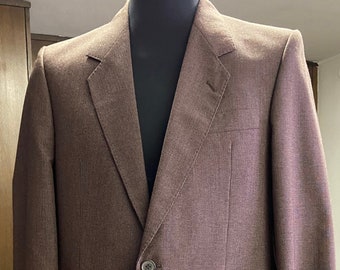 Brown Pinstripe Men&#39;s Suit by Mura | Vintage Business Attire | Size 48