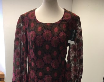 Suknia wieczorowa w stylu vintage | wieczorowa sukienka maxi | czerwona sukienka dla gościa weselnego | Rozmiar, patrz wymiary