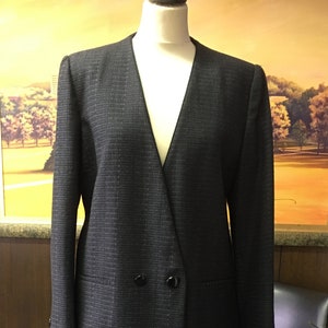 Vintage 1980&#39;s Gray Wool Skirt Suit | Work or Church Suit |  |  Size 13/14