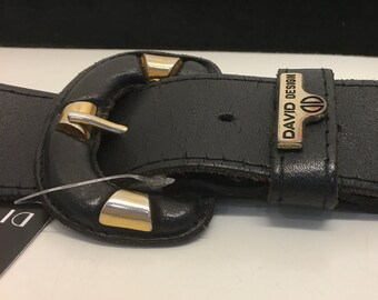 Unique Vintage Embellished Belt | Black Leather Belt for Women | Fancy and Decorative Accessory
