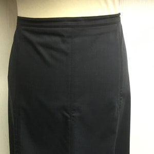 Womens Vintage 90&#39;s Black Pleated Silk Skirt |  Size DE 44 | Knee Length Lined  Skirt
