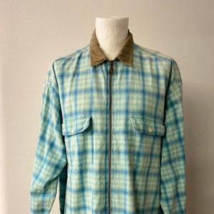 Mens Checkered Casual Shirt | Vintage Plaid Hiking and Camping Shirt | Size XL