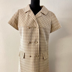 Women&#39;s Vintage 60s mod Dress | Retro Short Sleeve Shift Dress | Size M