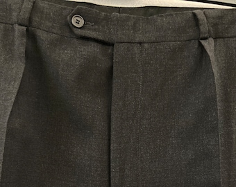 Men's Vintage grey trousers, by Mura | Men's virgin wool trousers | Men's dress pants | Size XL