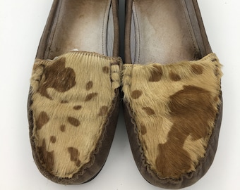 Mocasines elegantes para mujer de Vagabond / Bailarinas vintage de piel de poni para mujer / Talla EU 37