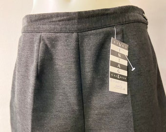 Women's Vintage 80s High Rise Grey Trousers |  Dress Pants | Size M