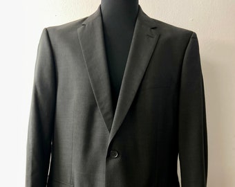 Tailored Men's Gray Wool Jacket by Pierre Cardin - Vintage Menswear | Size EU 54