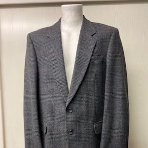 Vintage 80er Jahre Herren Grau Kariertes Sakko | Klassischer Taillierter Blazer von Mura | Größe 54