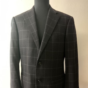 blazer classique en laine à carreaux vintage des années 90 pour hommes par Corneliani | Taille UE 48