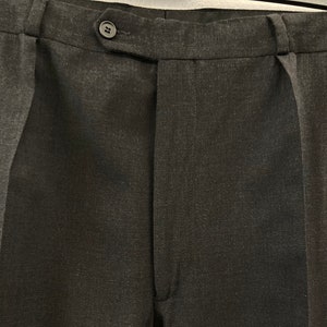 Graue Herren Vintage Hose von Mura | Herrenhose aus Schurwolle | Herren Anzughose | Größe XL