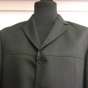 Vintage Italian Men&#39;s Jacket byAngelo Litrico | Dark Greenish Grey Blazer | Western Style | Size 50