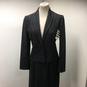 Womens Wool Suit | Vintage Pierre Cardin Skirt Suit | Designer Workwear | Size 6