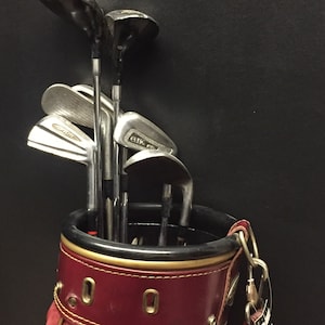Vintage 1960&#39;s golf bag | Dunlop golf bag | Dunlop  bag &quot;Maxfli&quot; | golf bag with clubs