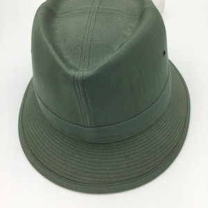 Mens Vintage 60s Bucket Hat  | Green Scotchgard Cotton | Made in France