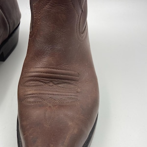 Mens Vintage cowboy Boots by El Charro | Tan Boots with stitching | Size EU 43