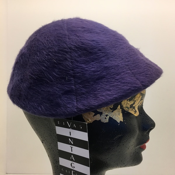Channel Old Hollywood Glamour with this Ladies Vintage 50s Circle Hat - Purple Beret for Movie Costumes